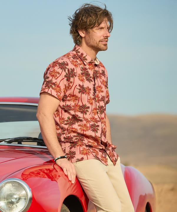 Actual product image Joe Browns Palm Tree Print Short Sleeve Shirt (XL)