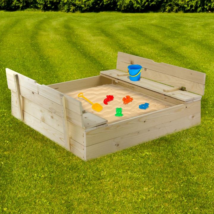 Produktbild Dema Sandkasten mit Sitzbänken 120x120 cm