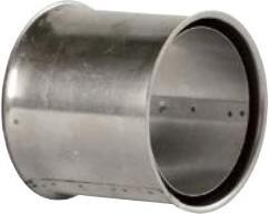 Bertrams Wall sleeve double FAL Ø130mm silver (1 pcs.)
