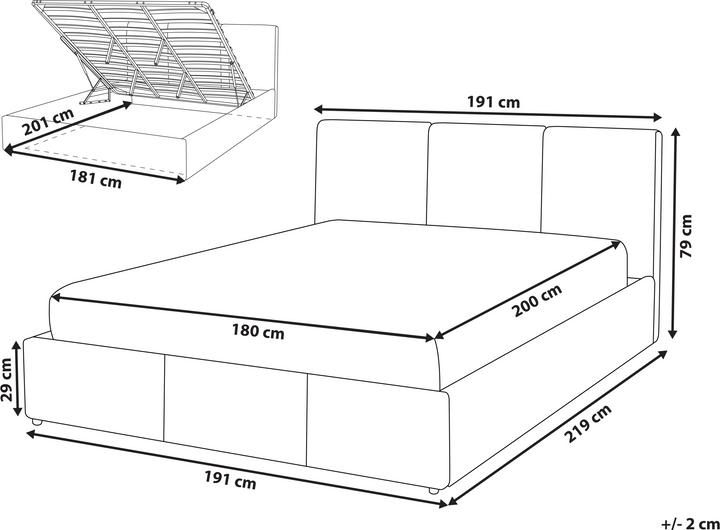 Actual product image Beliani Bousse (180 x 200 cm)
