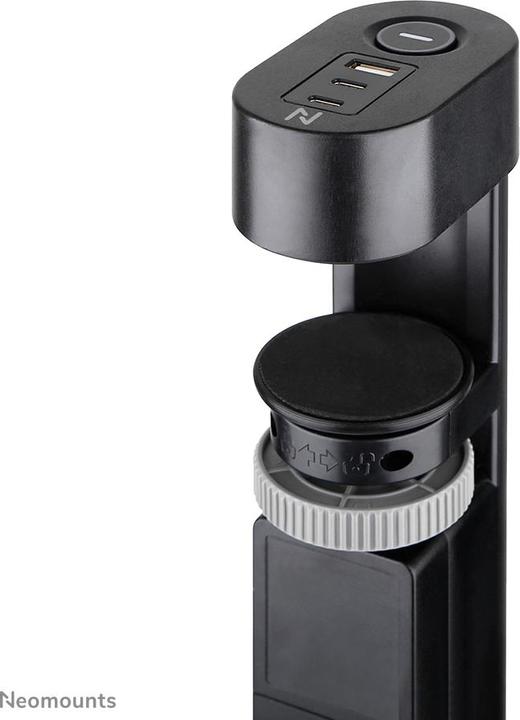 Produktbild Neomounts Tischsteckdose mit Klemme 3-fach/230V/USB-A/2xUSB-C/schwarz (Tisch)