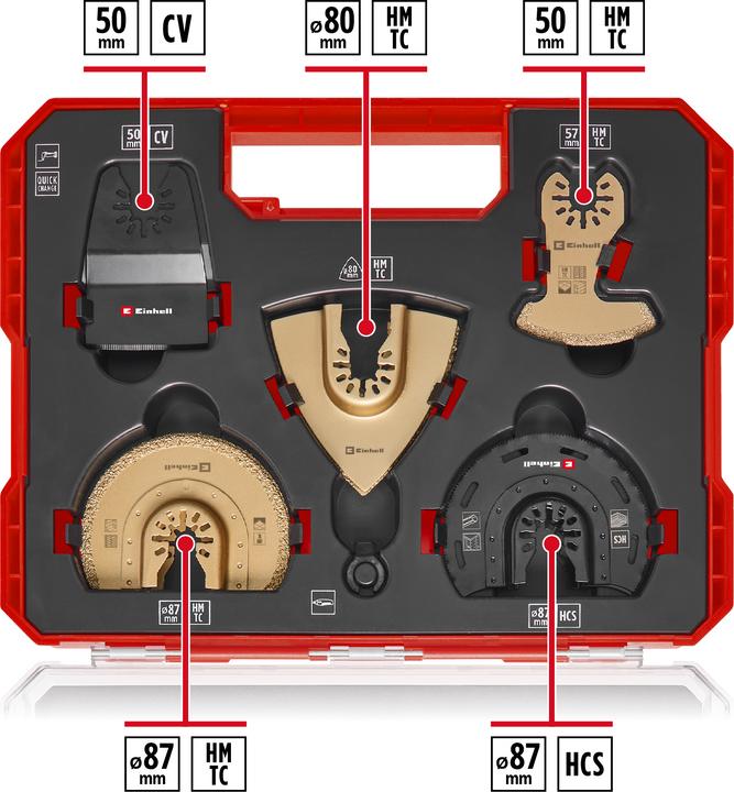 Produktbild Einhell Multitool-Set, 708110, XL-PLUS-Case, 10-teilig
