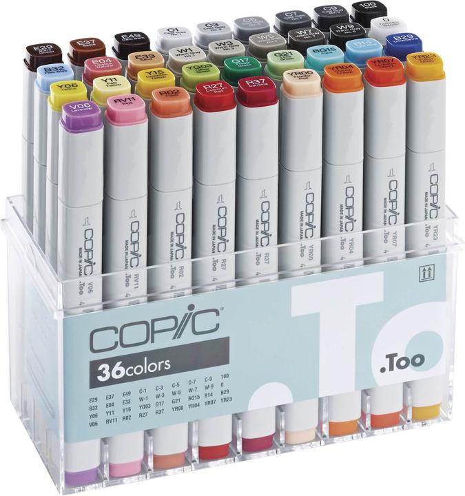Actual product image Copic Basic Set (Grey, 7 mm, 36 x)