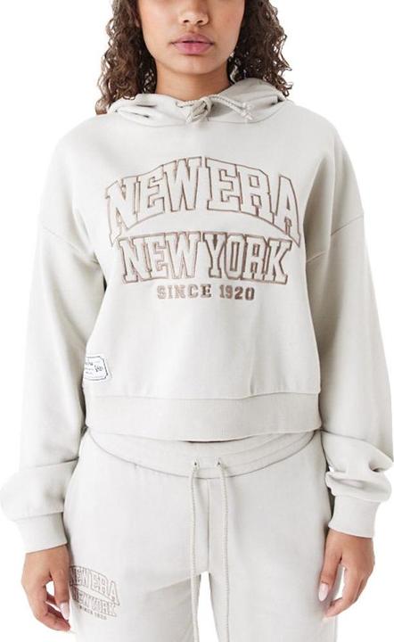 New Era Ladies Cropped Fleece Hoody stone beige - L (L)