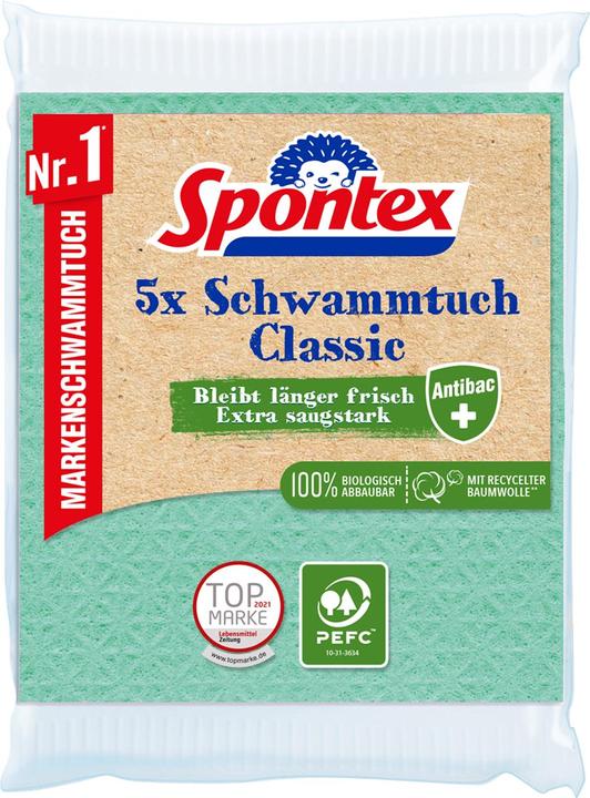 Actual product image Spontex Sponge cloth Classic 5s PEFC 19.200.216