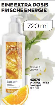 Actual product image Avon Hydrating with the scent of orange and jasmine 720 ml (Liquid soap, 720 ml)