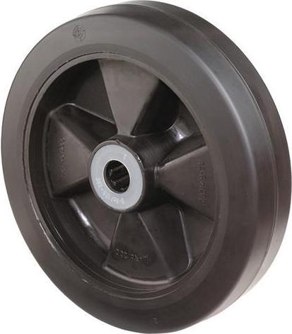 Produktbild BS Rollen Ersatzrad D.125mm Trgf.140kg Gum.schwarz Achs-D.15mm Nabenl.50mm