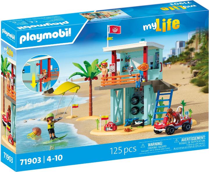 Playmobil Torre di salvataggio con buggy da spiaggia (71903, Playmobil La mia vita)