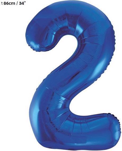 Produktbild Unique Folienballon Zahl "2" (1 x)