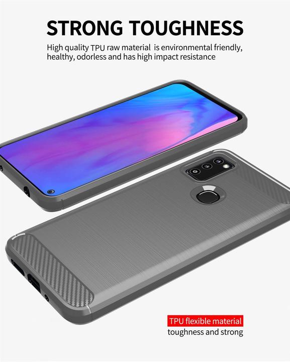 Produktbild Cadorabo TPU Ultra Slim carbon edelstahl Kombi Cover (Samsung Galaxy M51)