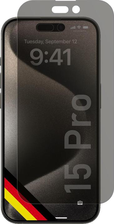 Actual product image Dipos Screen Protector 4-Way Privacy (1 Piece, Apple iPhone 15 Pro)