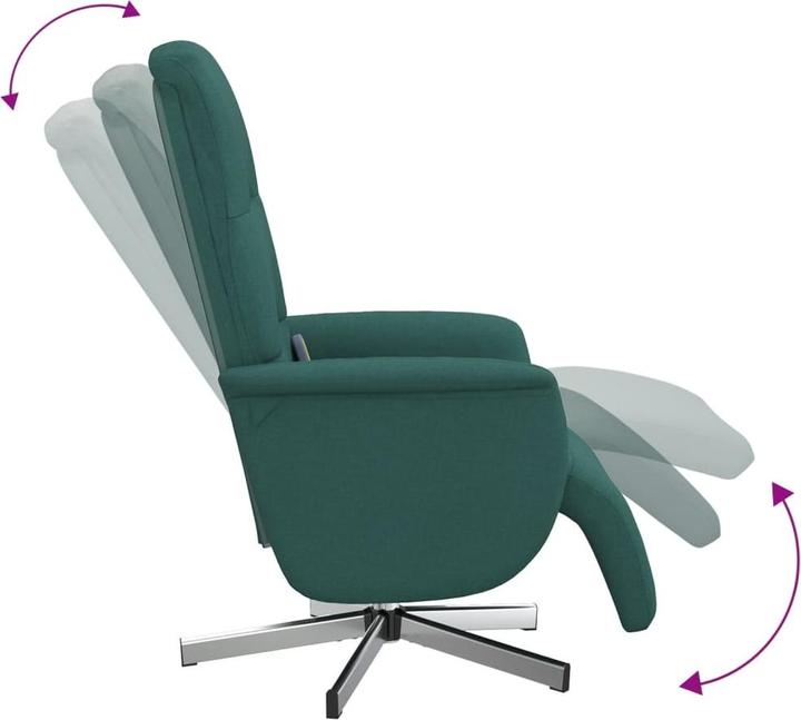 Actual product image VidaXL Massage chair with footrest dark green fabric, colour