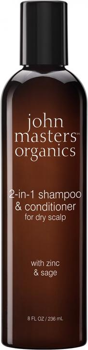 Produktbild John Masters Organics Shampoo & Conditioner ZINC & SAGE - Zink & Salbei 2 in 1 Produkt (236 ml, Flüssiges Shampoo)