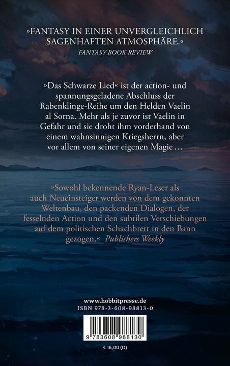 Produktbild Ryan:Das Schwarze Lied (Deutsch, Sara Riffel, Anthony Ryan, 2024)