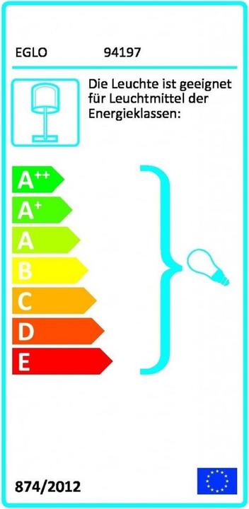 Label énergétique EGLO Tarbes (E27)