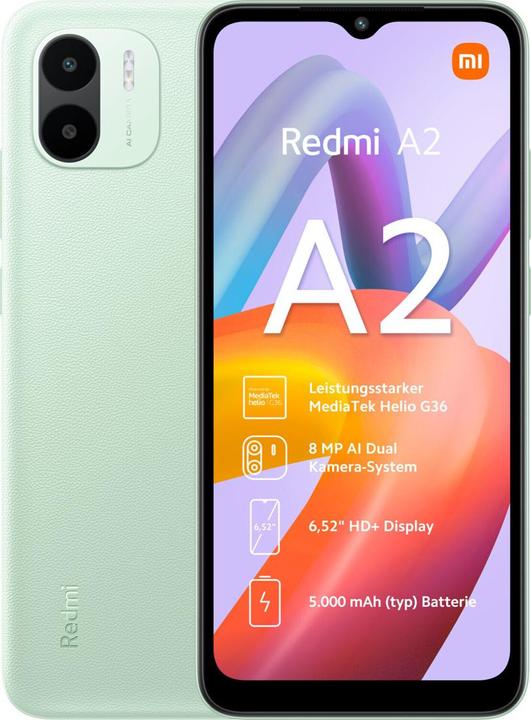 Xiaomi Redmi A2 (32 GB, Light green, 6.52", Dual SIM, 8 Mpx, 4G)