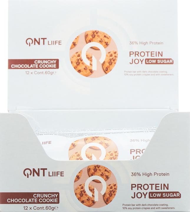 Actual product image QNT 36% Protein Joy Bar Low Sugar Cookie&Cream (Cookie chocolate, 12 pcs., 720 g)