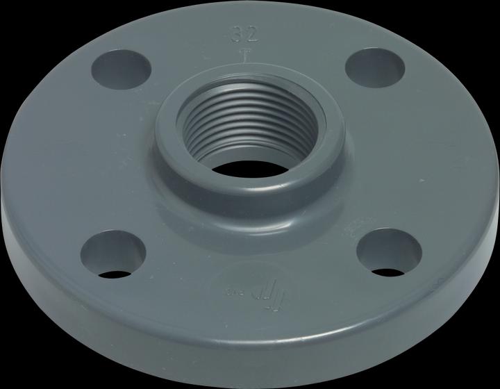 Produktbild Profec Gewindeflansch PVC-U DN100 x 4" DIN Flansch x Innengewinde 16bar DN100 Grau PN10/16