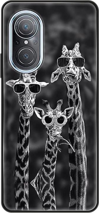 3 giraffes