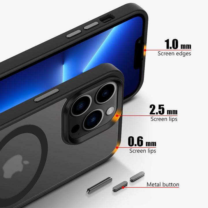 Actual product image Cadorabo Case for Apple iPhone 12 / 12 PRO compatible with Magsafe Protective Cover (Apple iPhone 12, Realme 12 Pro+)
