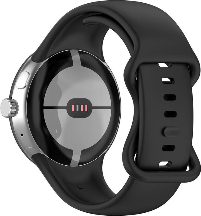 Techsuit - Watchband (W031) - Google Pixel Watch / Watch 2 / Watch 3 41mm - Black (Silikon)