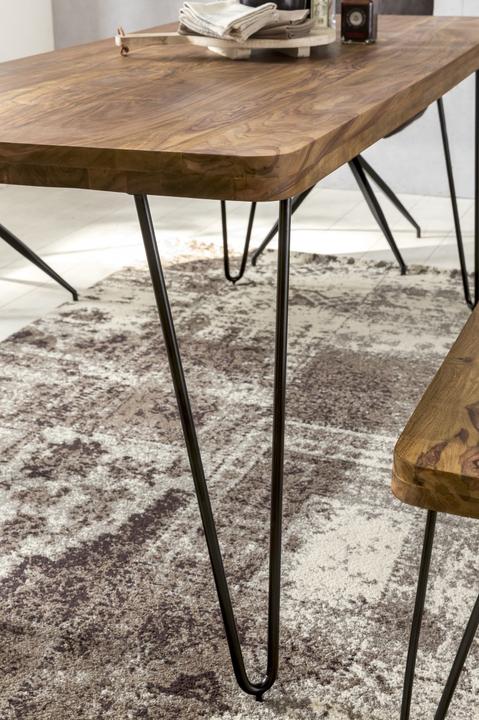 Actual product image FineBuy Dining Table Brown (80 x 120 x 76 cm)
