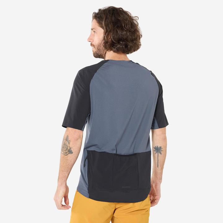 Actual product image Rockrider Radtrikot MTB kurzarm Cargo Herren grau/schwarz (3XL)