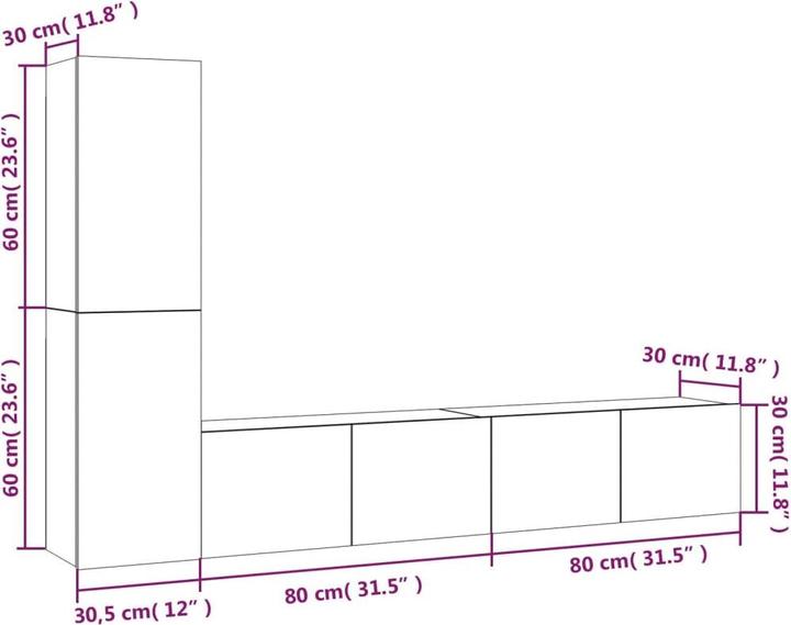 Produktbild VidaXL Conor (80 x 30 x 30 cm)