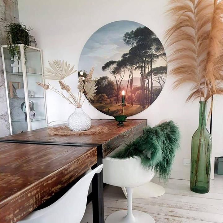 Actual product image Trenddeko Italian landscape with umbrella pines (Ø 30 cm)