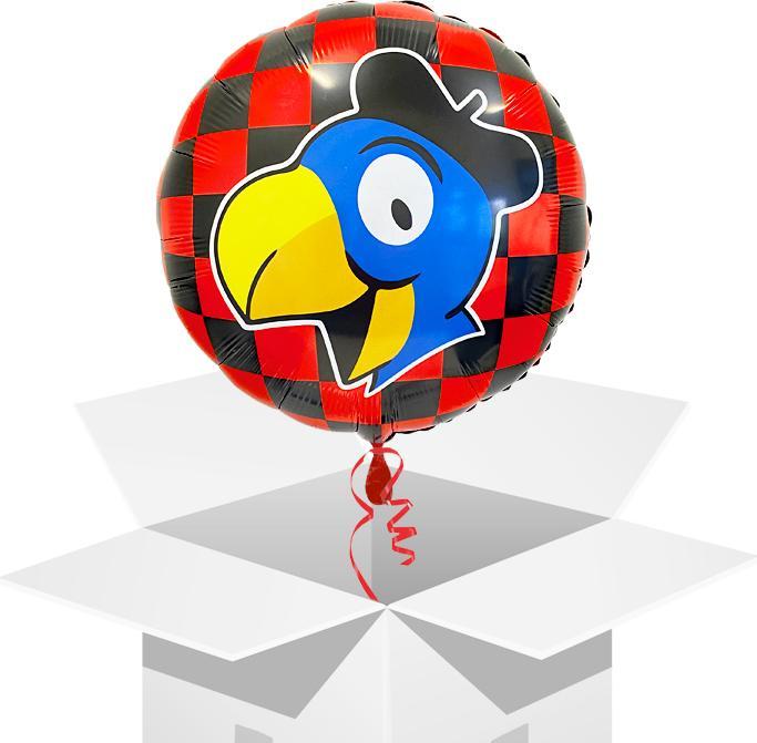Produktbild bonacker ballonversand Globi Karo Folienballon mit Helium aufgeblasen (1 x)