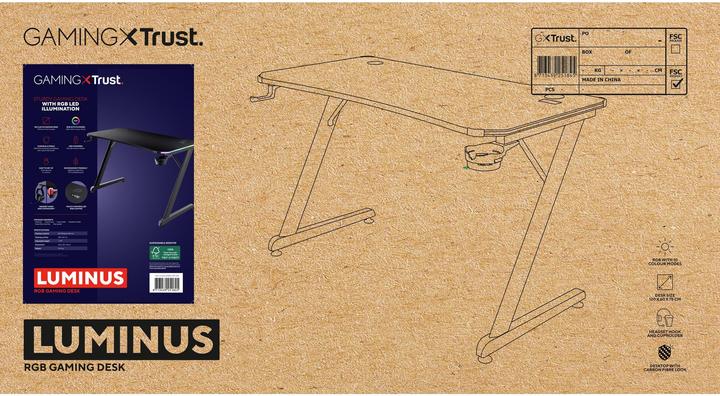 Produktbild Trust GXT 709 Luminus Gaming LED-Schreibtisch