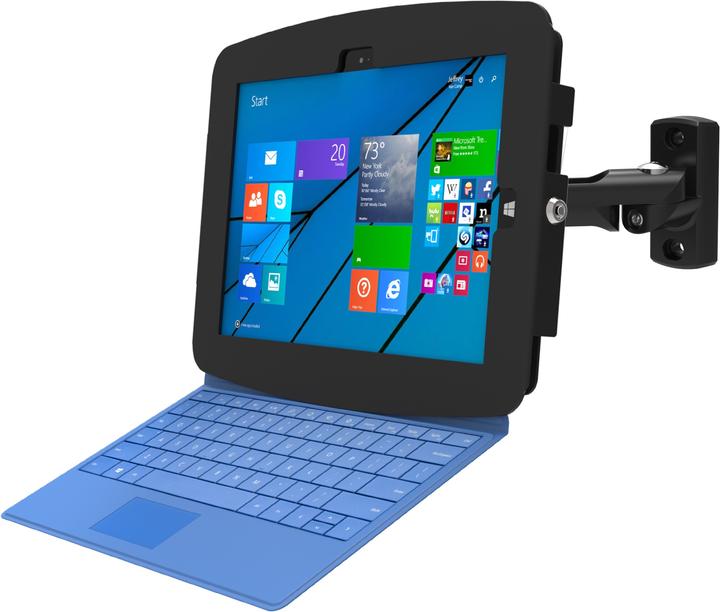 Actual product image Compulocks Surface Secure Space Enclosure with Swing Arm Kiosk Black