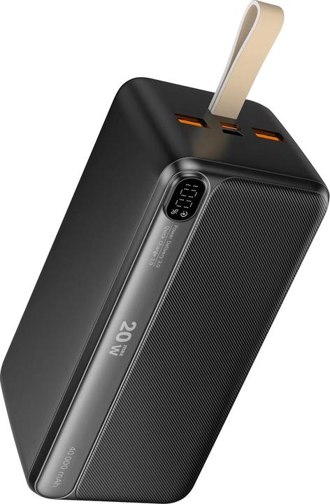 Krüger&Matz POWER BANK Kruger&Matz 40000 mAh Li-Ion mit QC- und PD-Funktionen (40000 mAh)