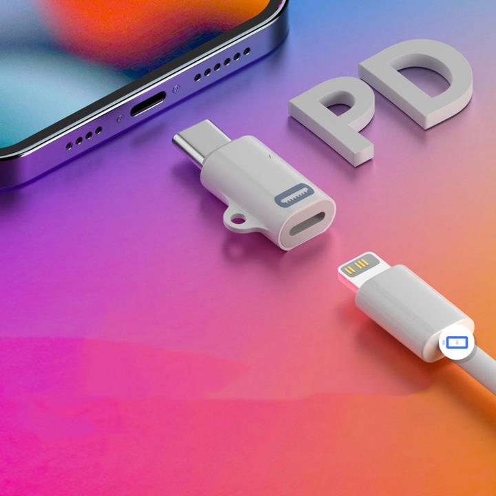 Produktbild Deltalabs USB C auf Lightning Mini Konverter Adapter für iPhone 15 - PD/27W (USB Typ C, Lightning)