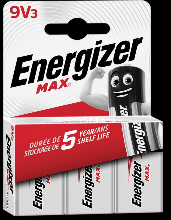 Energizer Max Alkaline (3 Stk., 9V Block)