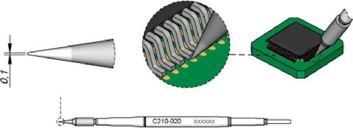 JBC Lötspitze Rund Ø 0.1 mm (Lötspitze)
