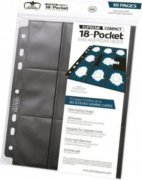 Actual product image Ultimate Guard UGD010494 - 18-Pocket Compact Pages Mini American, black