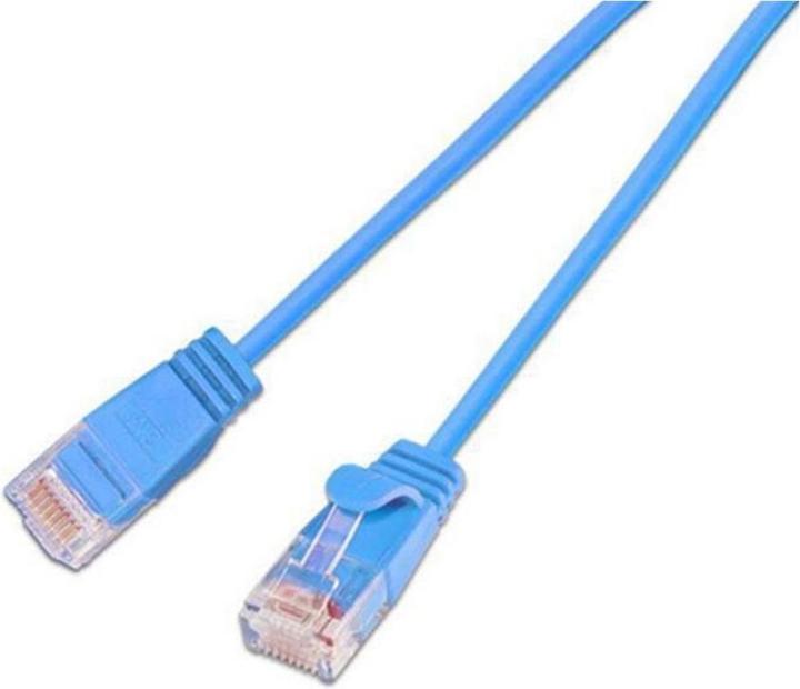 Wirewin Cavo patch sottile: UTP, 15cm, blu (U/UTP, CAT6, 0.15 m)