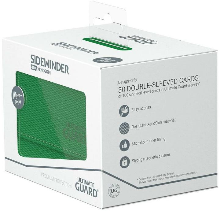 Produktbild Ultimate Guard Kartenbox XenoSkin Sidewinder Monocolor 80+ Grün