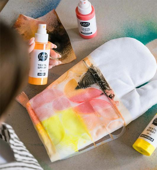 Produktbild I Am Creative Textilspray Set, 100ml, 3 Stk. (Schwarz, Neongelb, Neonorange, 100 ml)