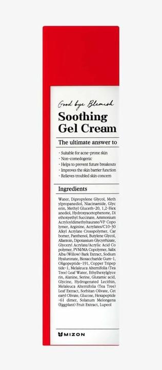 Nährwerte und Zutaten Mizon Good Bye Blemish Soothing Gel Cream (55 ml, Tagescreme)