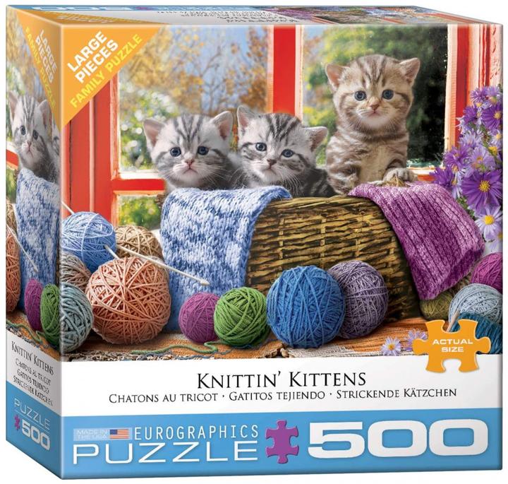 Produktbild Eurographics Strickende Kätzchen (500 Teile)