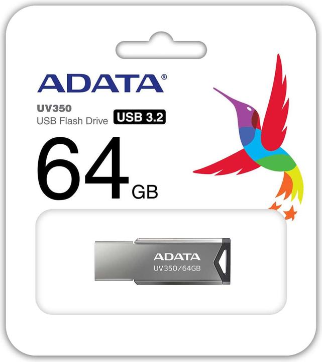 Image du produit Adata Clé USB à mémoire flash UV350 (64 Go, USB-A)