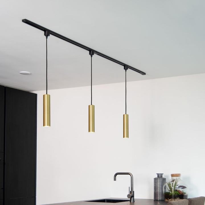 Immagine prodotto Lucide Pendente TRACK FLORIS - Sistema a binario - 1xGU10 - Oro opaco / ottone 09955/01/02 (GU10)