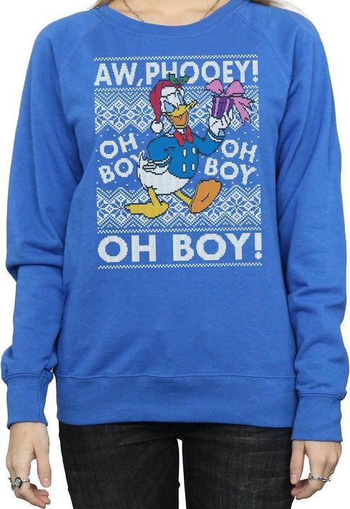 Disney Donald Duck Christmas Fair Isle Sweatshirt (L)