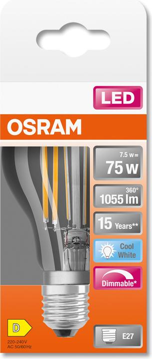 Actual product image Osram Superstar Classic A (E27, 75 W, 1055 lm, 1 x, D)