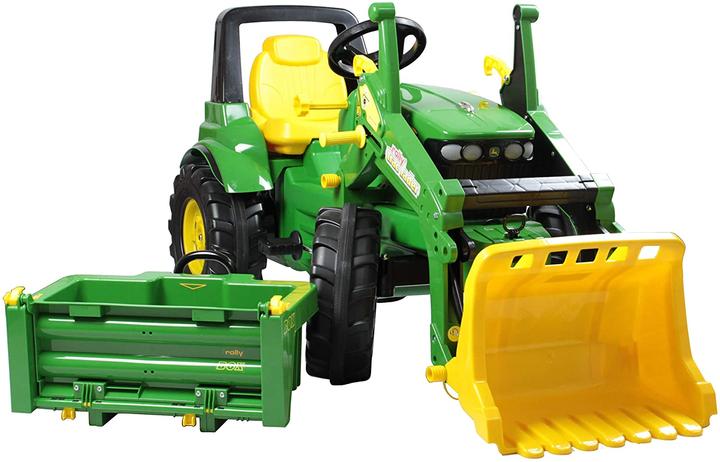 Rolly Toys Trettraktor John Deere 7930 mit Frontlader + Mulde, Flüsterlaufreifen