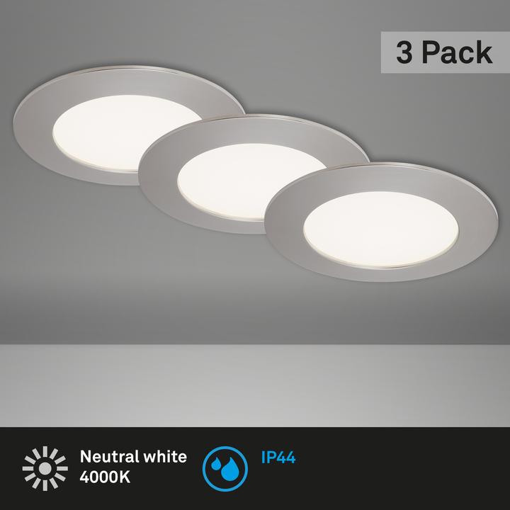 Produktbild Briloner LED Einbauleuchte, matt-nickel, 3xLED-Platine/8W (800 lm)