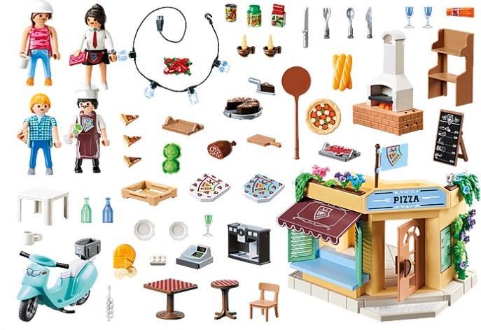 Image du produit Playmobil Pizzeria avec restaurant de jardin (70336, Playmobil City Life)