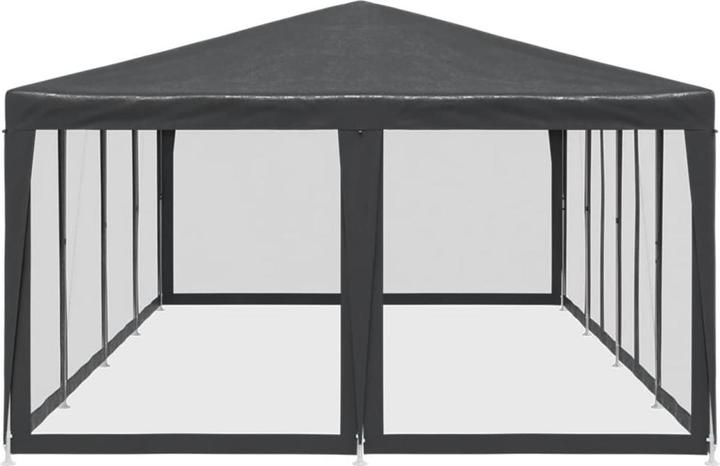 Produktbild VidaXL Partyzelt Pavillon Festzelt mit 12 Mesh-Seitenteilen Anthrazit 8x4m HDPE (800 cm, 400 cm)